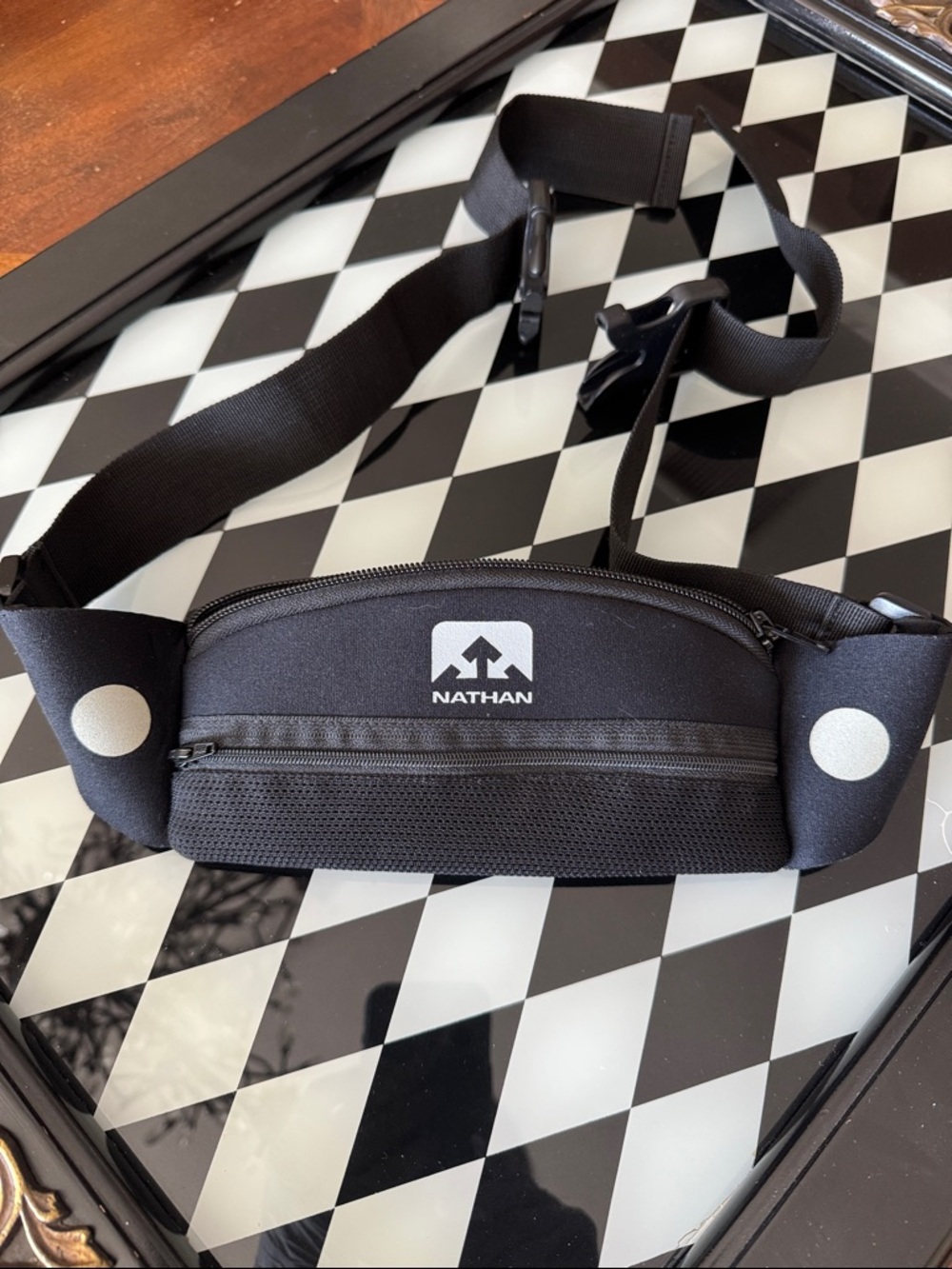 Natan Black Reflective Running Belt Pack